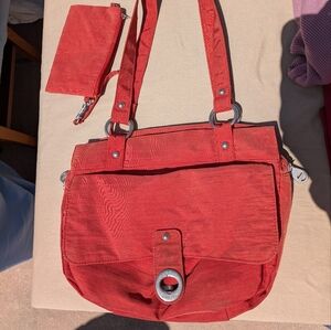 Baggallini Shoulder Bag Burnt Orange Tote Carryall Purse Satchel